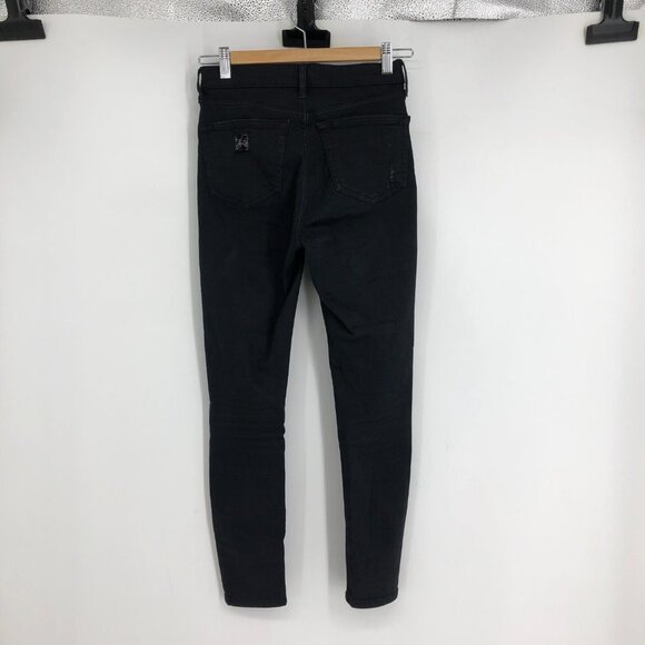 Topshop Black Distressed Knee Moto Jamie Skinny Jeans size 26 - Picture 3 of 16